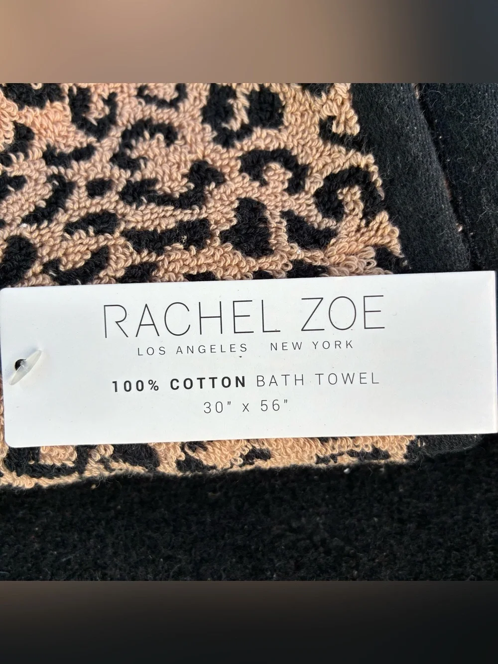 NWT Rachel Zoe Classic Leopard Print 8-Piece Towel Set 100% Cotton